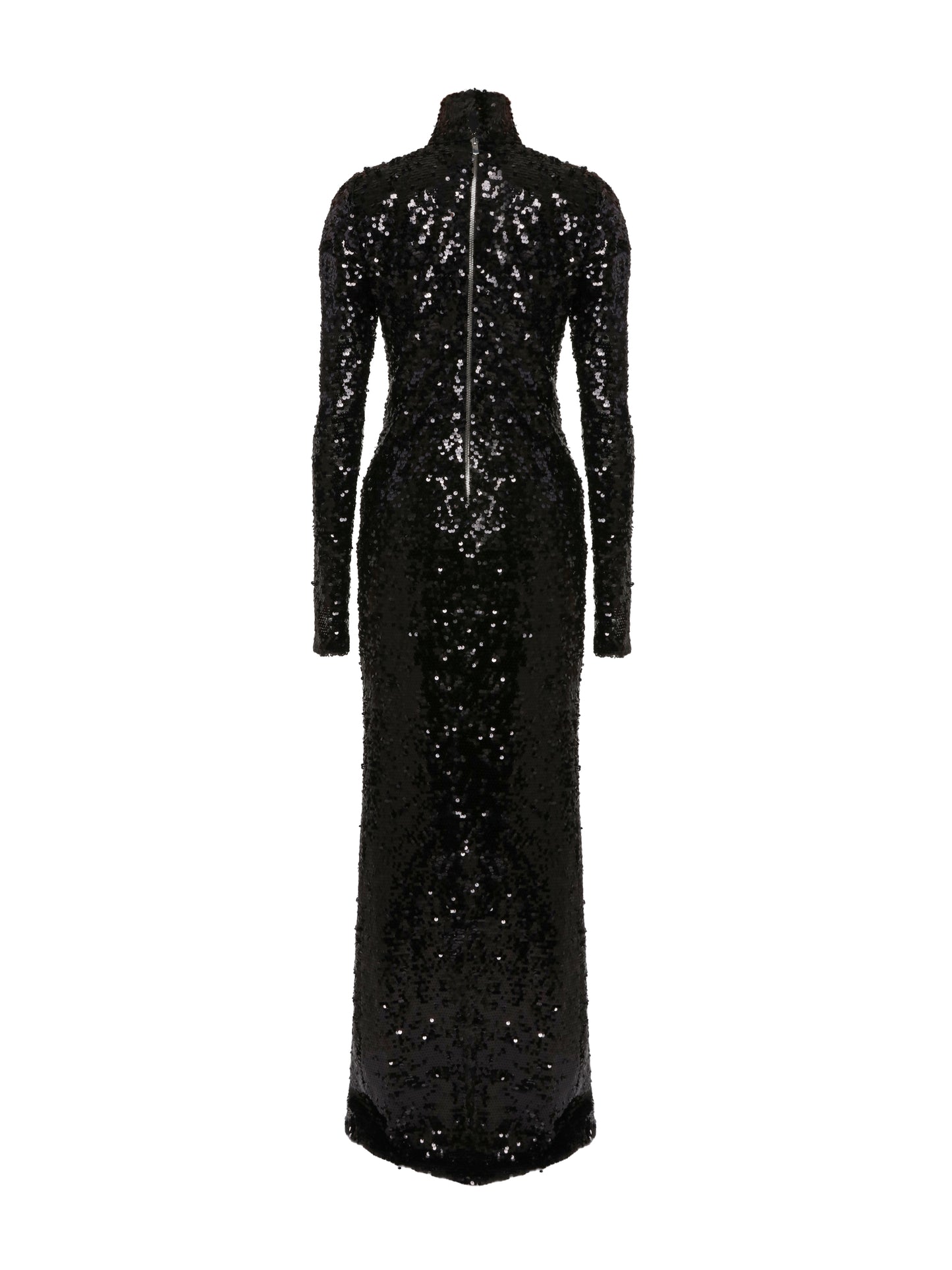 Black Long Sleeve Sequin Dress