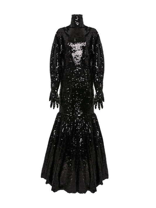 Black Sequin Mermaid Dress