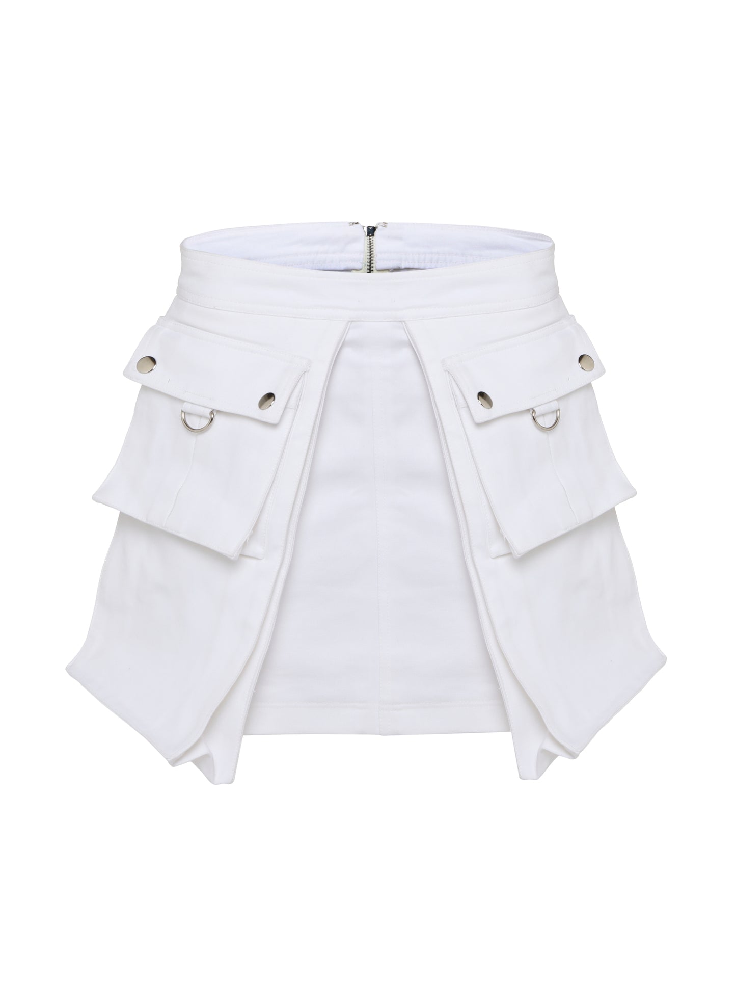 White Cargo Skirt